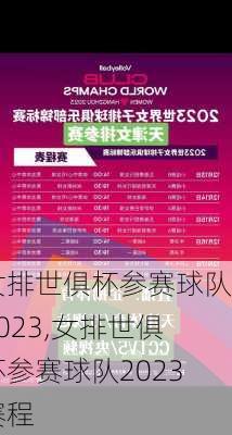 女排世俱杯参赛球队2023,女排世俱杯参赛球队2023赛程