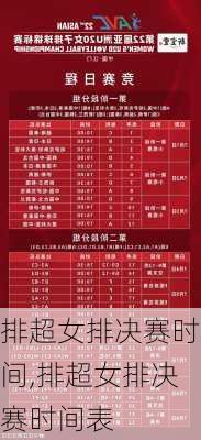 排超女排决赛时间,排超女排决赛时间表