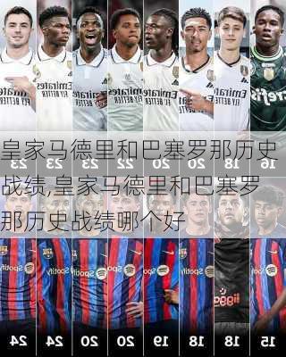 皇家马德里和巴塞罗那历史战绩,皇家马德里和巴塞罗那历史战绩哪个好