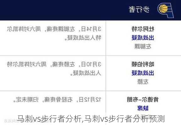 马刺vs步行者分析,马刺vs步行者分析预测