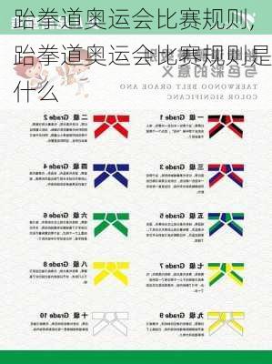 跆拳道奥运会比赛规则,跆拳道奥运会比赛规则是什么