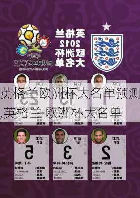 英格兰欧洲杯大名单预测,英格兰 欧洲杯大名单