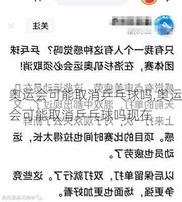 奥运会可能取消乒乓球吗,奥运会可能取消乒乓球吗现在