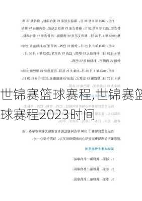 世锦赛篮球赛程,世锦赛篮球赛程2023时间