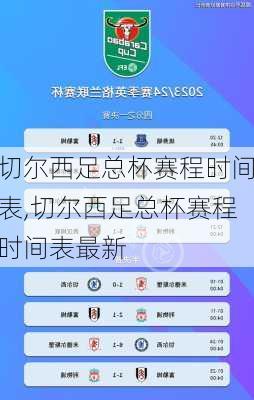 切尔西足总杯赛程时间表,切尔西足总杯赛程时间表最新