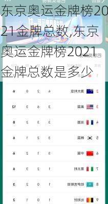 东京奥运金牌榜2021金牌总数,东京奥运金牌榜2021金牌总数是多少