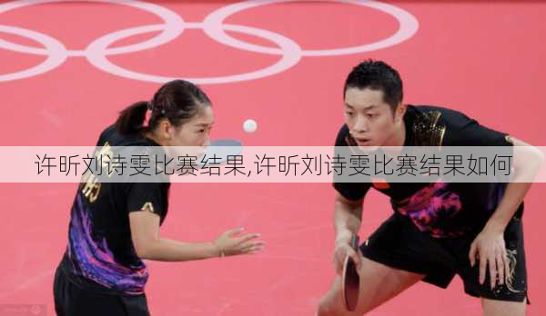 许昕刘诗雯比赛结果,许昕刘诗雯比赛结果如何