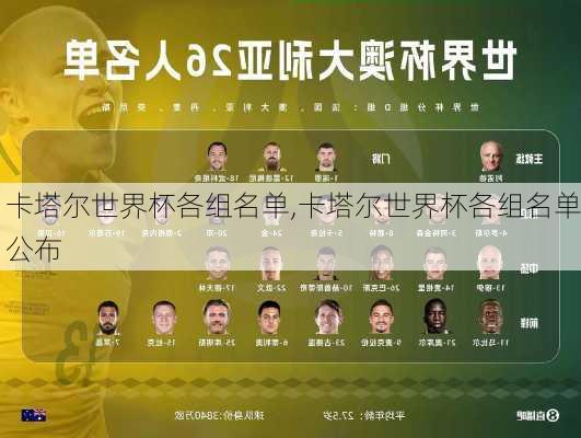 卡塔尔世界杯各组名单,卡塔尔世界杯各组名单公布
