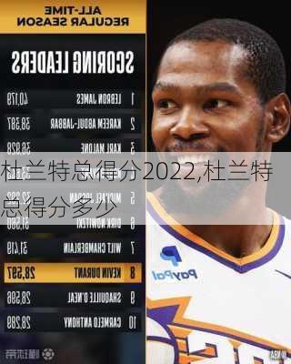 杜兰特总得分2022,杜兰特总得分多少
