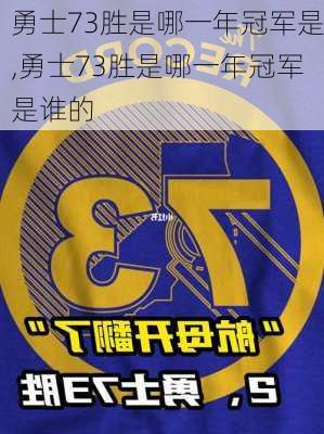 勇士73胜是哪一年冠军是,勇士73胜是哪一年冠军是谁的