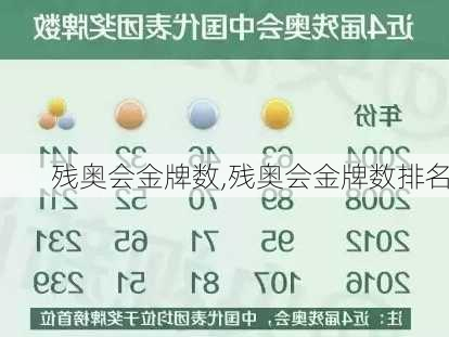 残奥会金牌数,残奥会金牌数排名