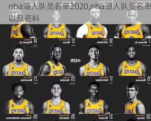 nba湖人队员名单2020,nba湖人队员名单以及资料