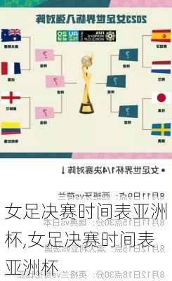 女足决赛时间表亚洲杯,女足决赛时间表亚洲杯