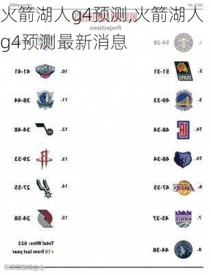 火箭湖人g4预测,火箭湖人g4预测最新消息