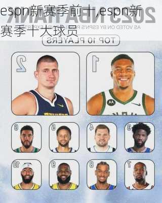 espn新赛季前十,espn新赛季十大球员