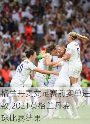 英格兰丹麦女足赛前实单进球数,2021英格兰丹麦足球比赛结果