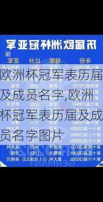 欧洲杯冠军表历届及成员名字,欧洲杯冠军表历届及成员名字图片