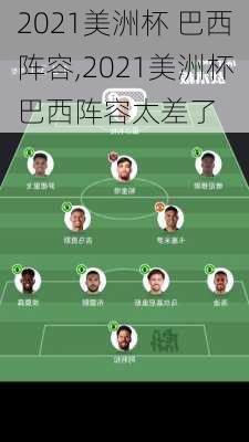 2021美洲杯 巴西阵容,2021美洲杯巴西阵容太差了