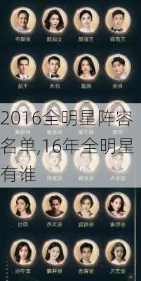 2016全明星阵容名单,16年全明星有谁