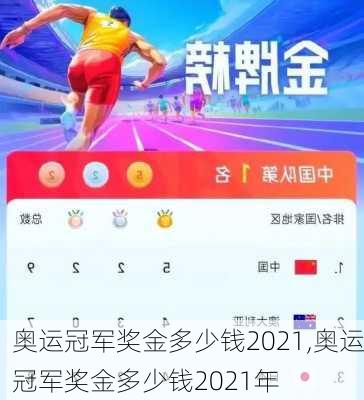 奥运冠军奖金多少钱2021,奥运冠军奖金多少钱2021年