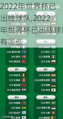 2022年世界杯已出线球队,2022年世界杯已出线球队有哪些