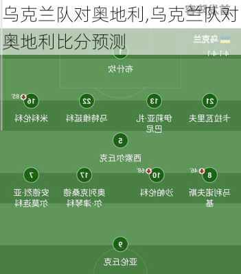 乌克兰队对奥地利,乌克兰队对奥地利比分预测
