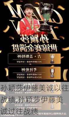 孙颖莎伊藤美诚以往战绩,孙颖莎伊藤美诚过往战绩