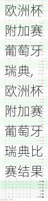 欧洲杯附加赛葡萄牙瑞典,欧洲杯附加赛葡萄牙瑞典比赛结果