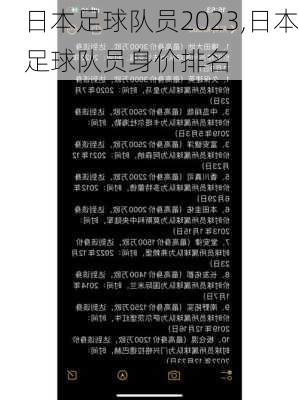 日本足球队员2023,日本足球队员身价排名