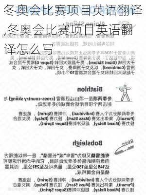 冬奥会比赛项目英语翻译,冬奥会比赛项目英语翻译怎么写