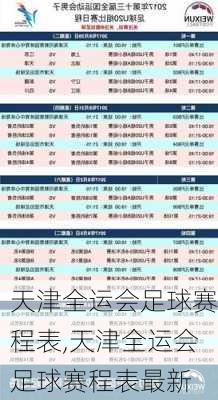 天津全运会足球赛程表,天津全运会足球赛程表最新
