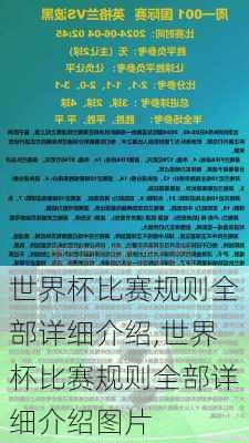 世界杯比赛规则全部详细介绍,世界杯比赛规则全部详细介绍图片