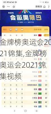 金牌榜奥运会2021锦集,金牌榜奥运会2021锦集视频