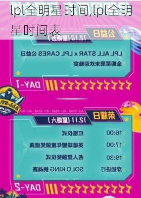 lpl全明星时间,lpl全明星时间表
