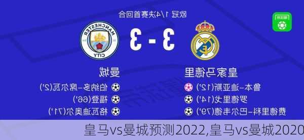 皇马vs曼城预测2022,皇马vs曼城2020