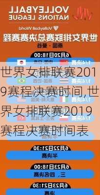 世界女排联赛2019赛程决赛时间,世界女排联赛2019赛程决赛时间表