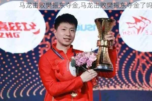 马龙击败樊振东夺金,马龙击败樊振东夺金了吗