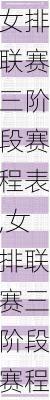 女排联赛三阶段赛程表,女排联赛三阶段赛程表最新