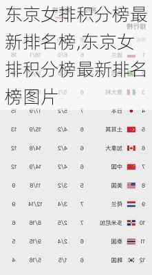 东京女排积分榜最新排名榜,东京女排积分榜最新排名榜图片