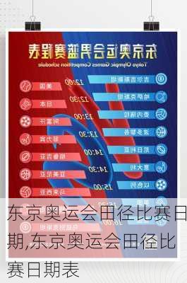 东京奥运会田径比赛日期,东京奥运会田径比赛日期表