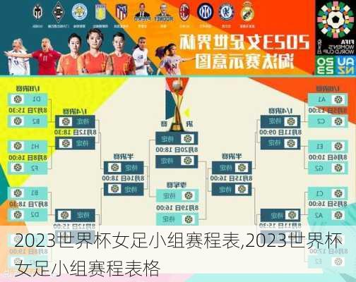 2023世界杯女足小组赛程表,2023世界杯女足小组赛程表格
