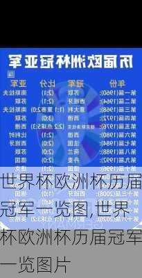 世界杯欧洲杯历届冠军一览图,世界杯欧洲杯历届冠军一览图片