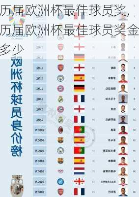 历届欧洲杯最佳球员奖,历届欧洲杯最佳球员奖金多少