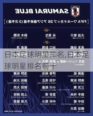 日本足球明星排名,日本足球明星排名前十