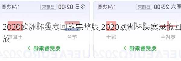 2020欧洲杯决赛回放完整版,2020欧洲杯决赛录像回放