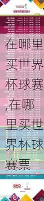 在哪里买世界杯球赛,在哪里买世界杯球赛票