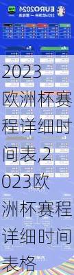 2023欧洲杯赛程详细时间表,2023欧洲杯赛程详细时间表格