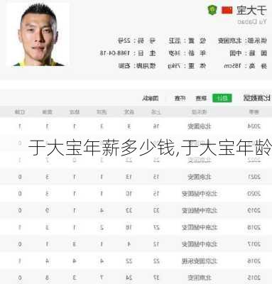 于大宝年薪多少钱,于大宝年龄
