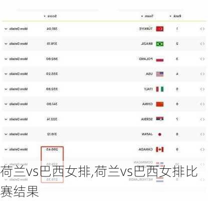 荷兰vs巴西女排,荷兰vs巴西女排比赛结果