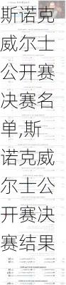 斯诺克威尔士公开赛决赛名单,斯诺克威尔士公开赛决赛结果
